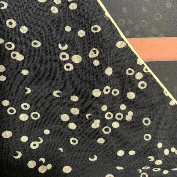 J. Jill Polka Dot Dress Size 8 Midi lined Sleeveless Ruffle New with Tags - Picture 2 of 11